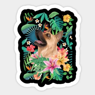 Tropical Tan German Shepherd Dog 1 Sticker